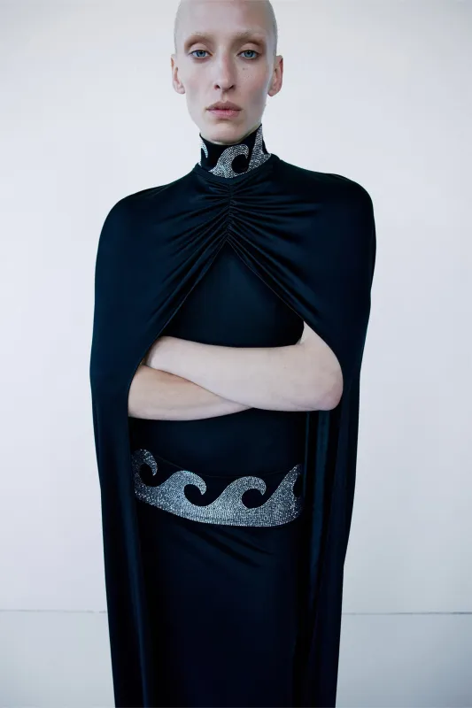 LEIA CAPE IN EL DORADO made by The New Arrivals Ilkyaz Ozel