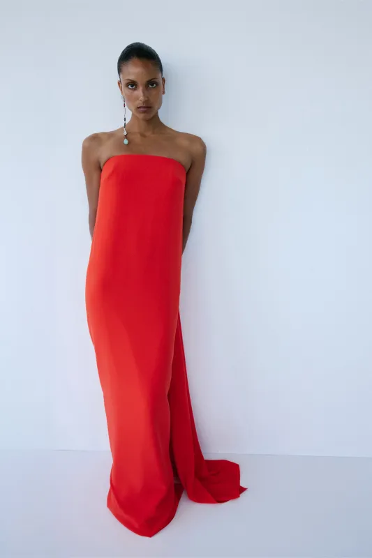 COAST MAXI CAPE DRESS IN LAVA made by The New Arrivals Ilkyaz Ozel
