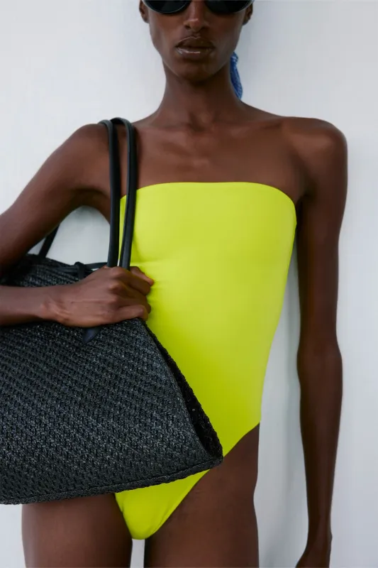 HEAT SWIMSUIT IN FRESH LIME made by The New Arrivals Ilkyaz Ozel