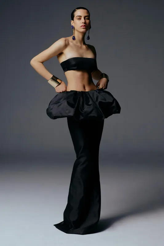 GALINA SKIRT IN OBSIDIAN BLACK made by The New Arrivals Ilkyaz Ozel