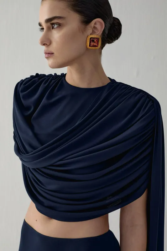 KHARA TOP IN HAN BLUE made by The New Arrivals Ilkyaz Ozel