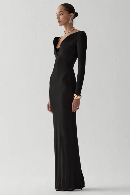 CEYLAN MAXI DRESS IN DARK SIDE made by The New Arrivals Ilkyaz Ozel