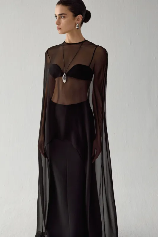 SHIVA TOP IN BLACK MAGIC made by The New Arrivals Ilkyaz Ozel