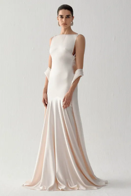 DATURA MAXI DRESS IN CREMA made by The New Arrivals Ilkyaz Ozel