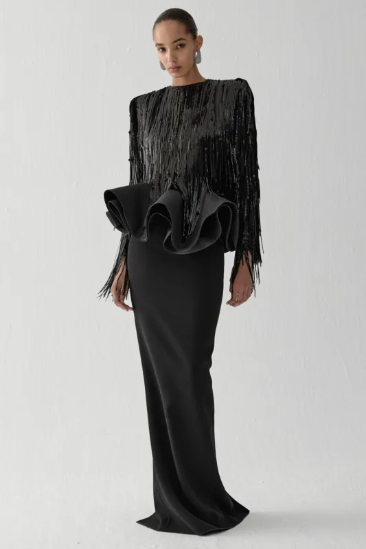 COLUMN SKIRT IN CHEZ CASTEL made by The New Arrivals Ilkyaz Ozel