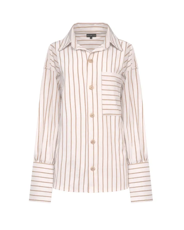 Minata Striped Shirt made by KILENTAR