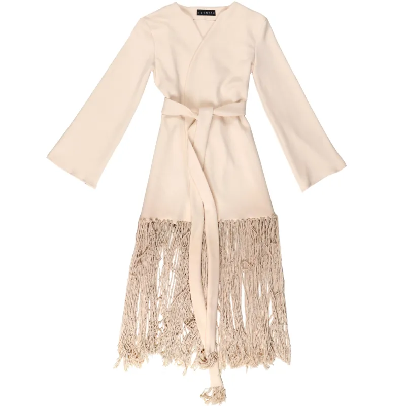 Tidé Fringe Cardigan Dress made by KILENTAR
