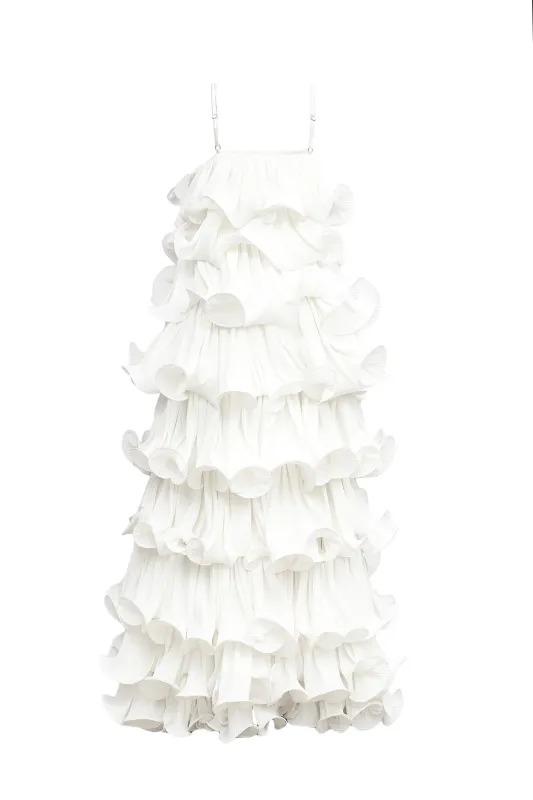 Gbemi Ruffle Maxi Dress made by KILENTAR