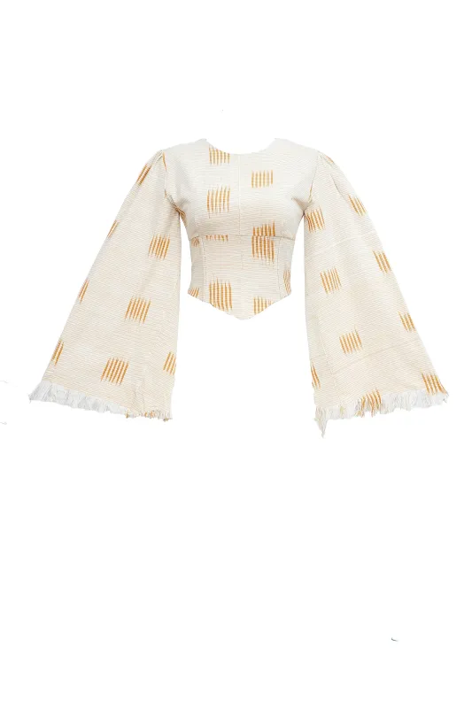 Zepa Flute Sleeve Top sold by KILENTAR