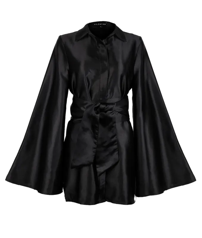 Asa Satin Shirt Dress sold by KILENTAR