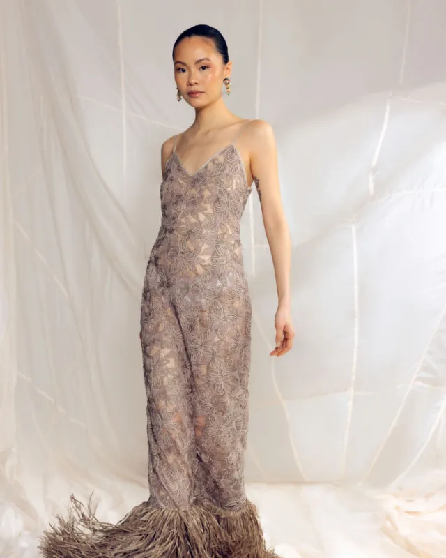 Ruwe Raffia Lace Dress made by KILENTAR