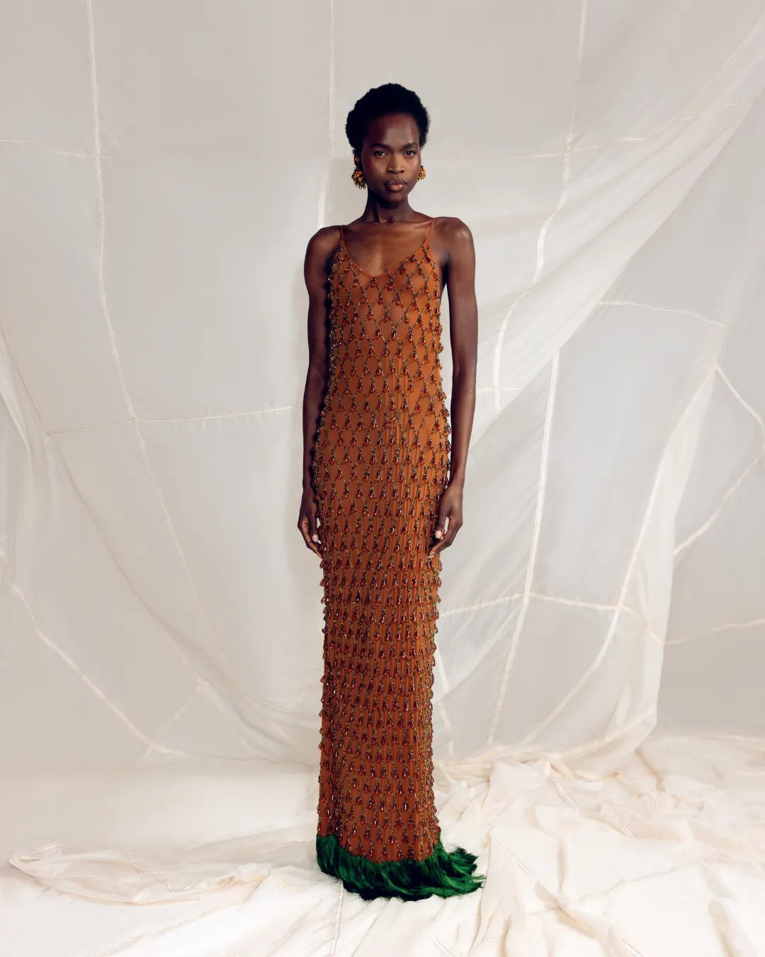 Desi Beaded Fringe Maxi Dress sold by KILENTAR product image thumbnail 3