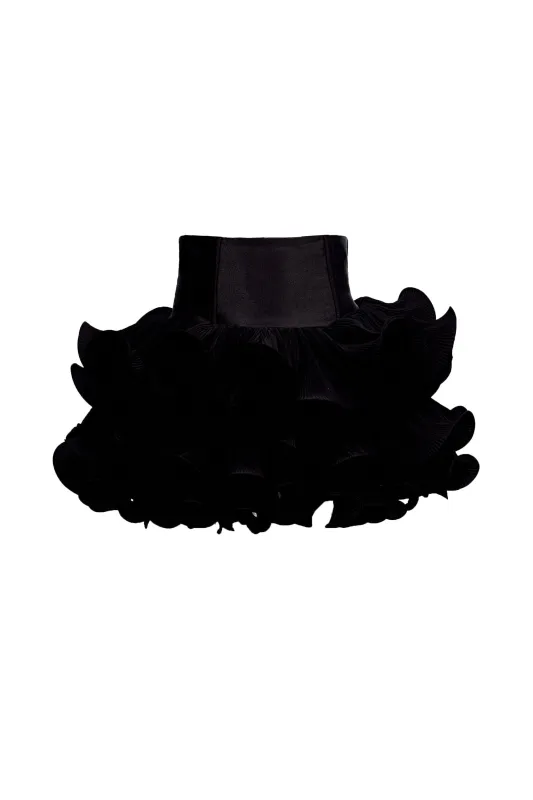 Lase Ruffle Mini Skirt made by KILENTAR