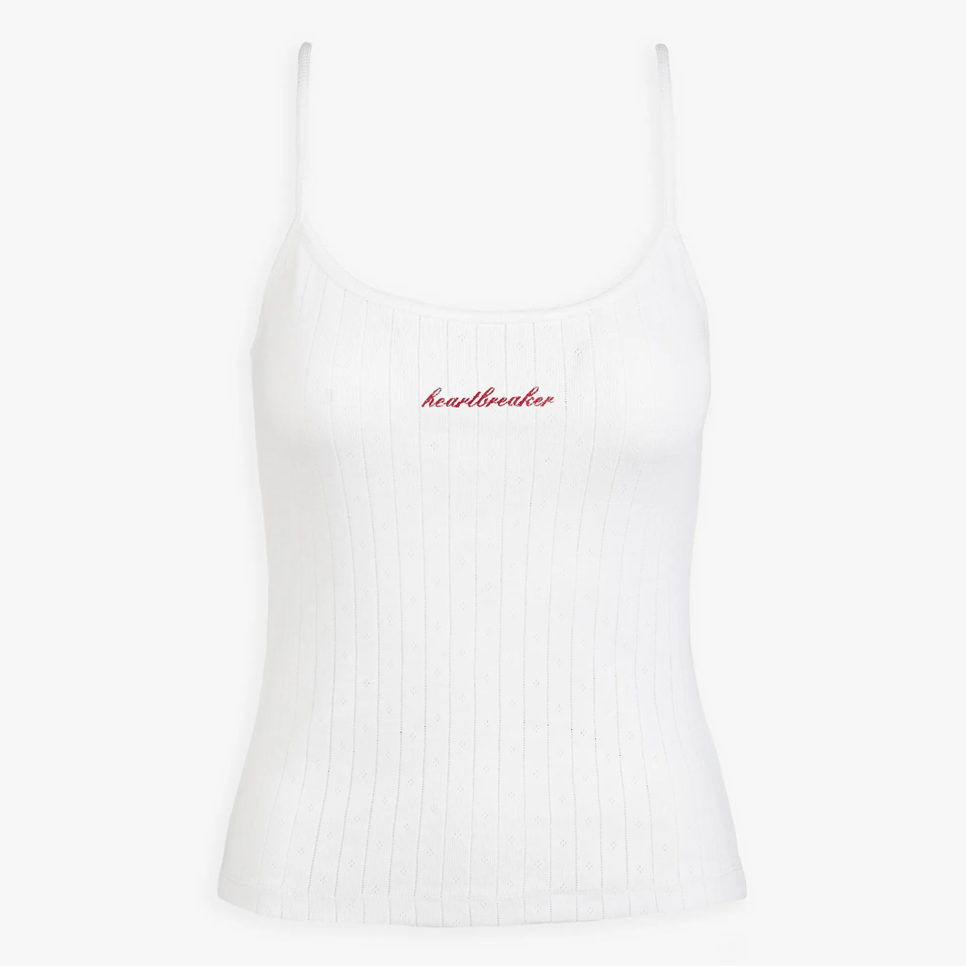 Custom Note Pointelle Tank Top sold by Abbode