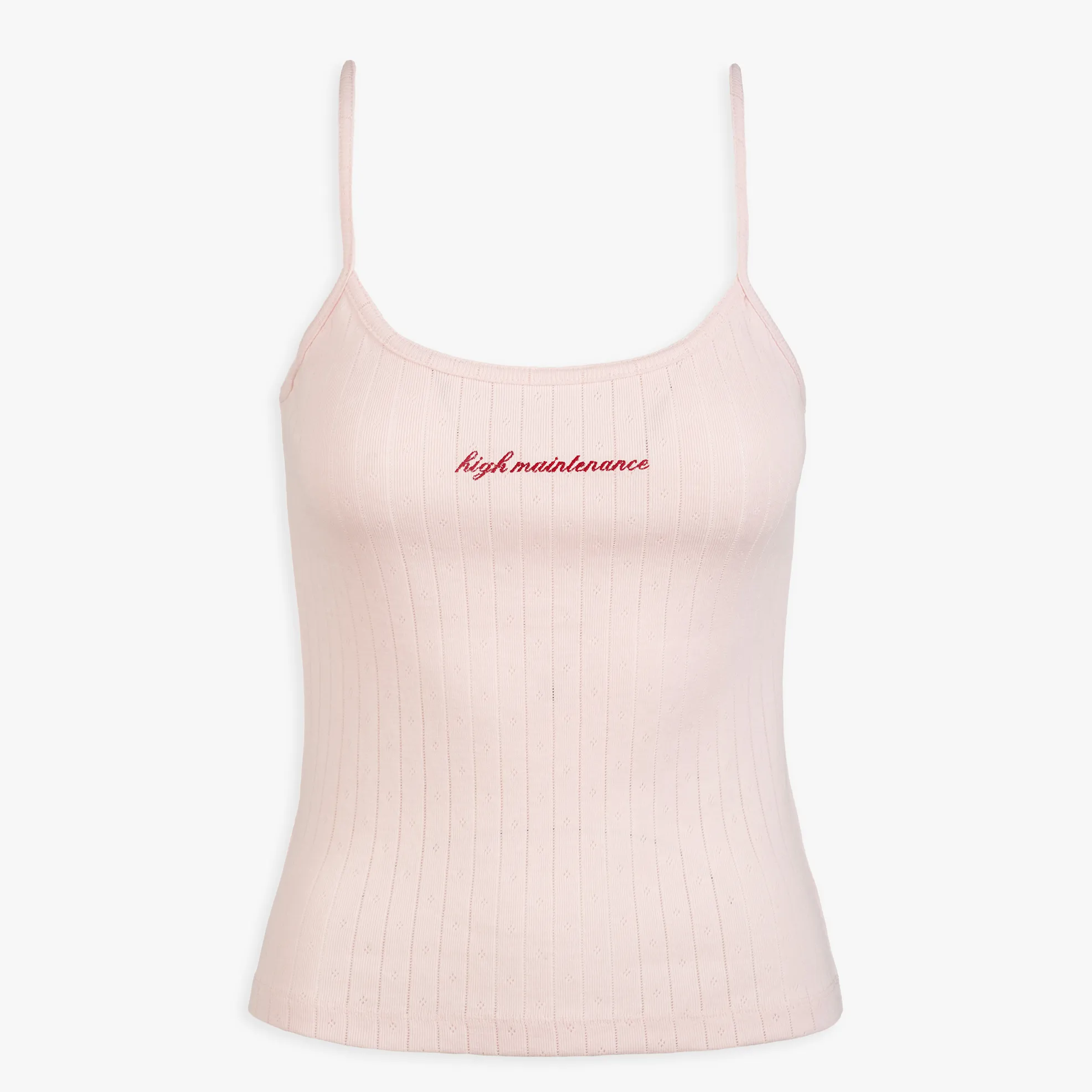 Custom Note Pointelle Tank Top sold by Abbode product image thumbnail 2