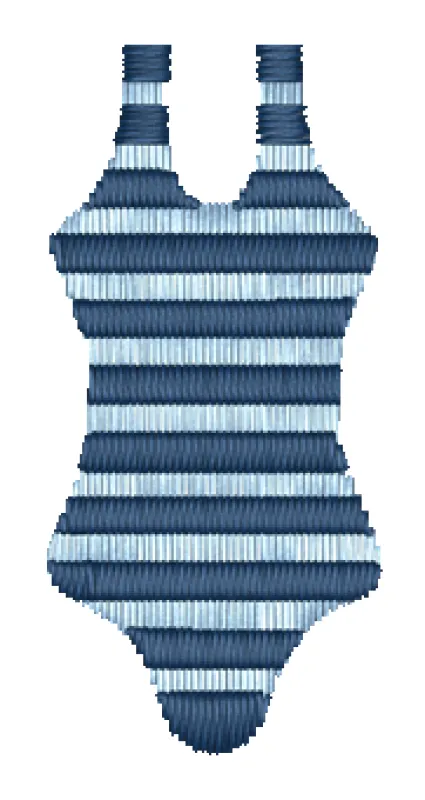 One Piece Swimsuit Embroidered Icon sold by Abbode