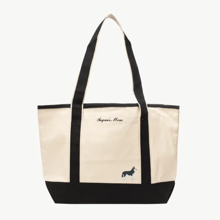 Dog Mom Canvas Tote sold by Abbode product image thumbnail 2