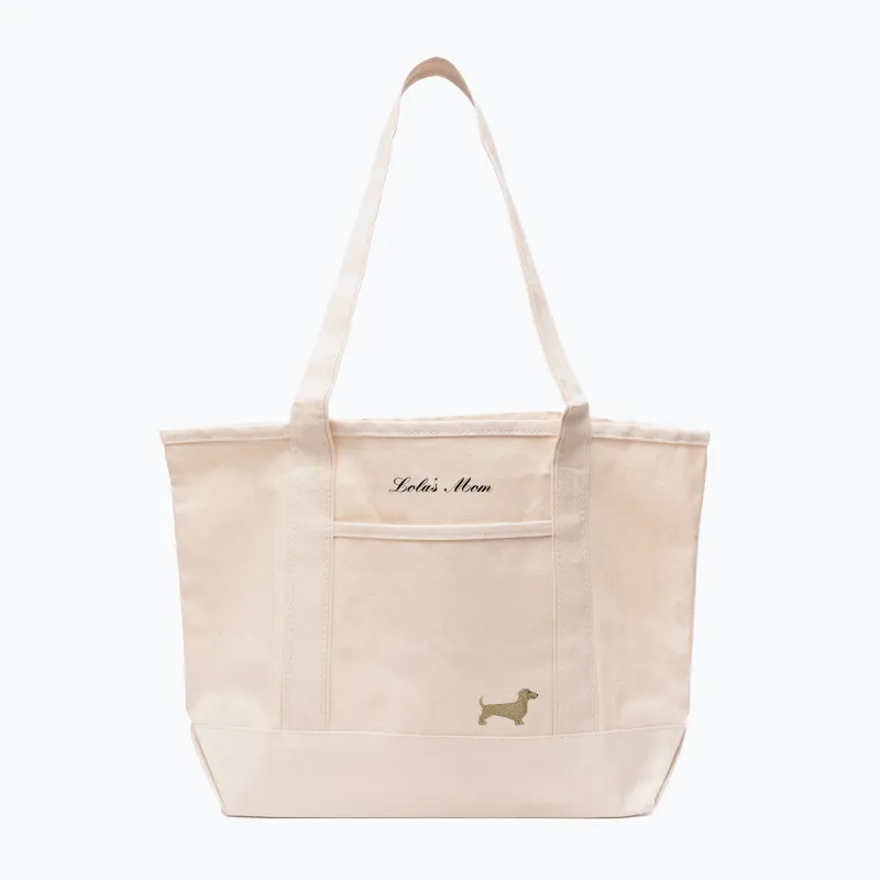 Dog Mom Canvas Tote made by Abbode