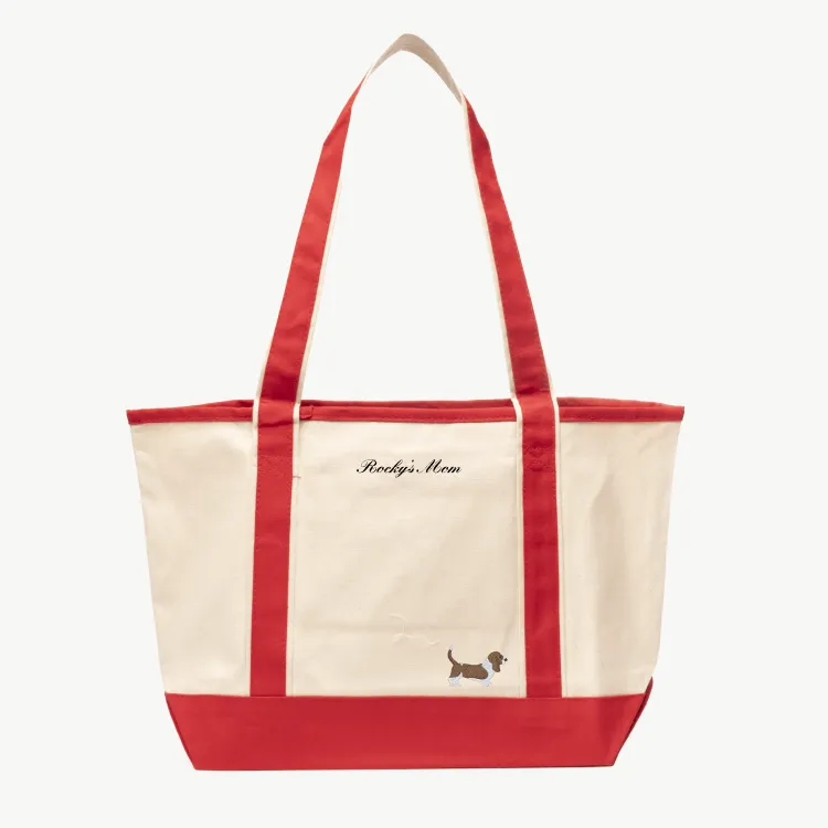 Dog Mom Canvas Tote sold by Abbode product image thumbnail 4