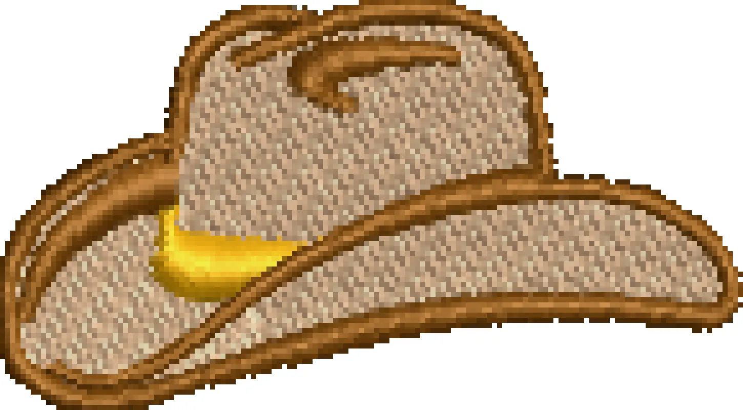 Cowboy Hat Brown Embroidered Icon sold by Abbode