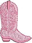 Cowboy Boot Pink Embroidered Icon sold by Abbode