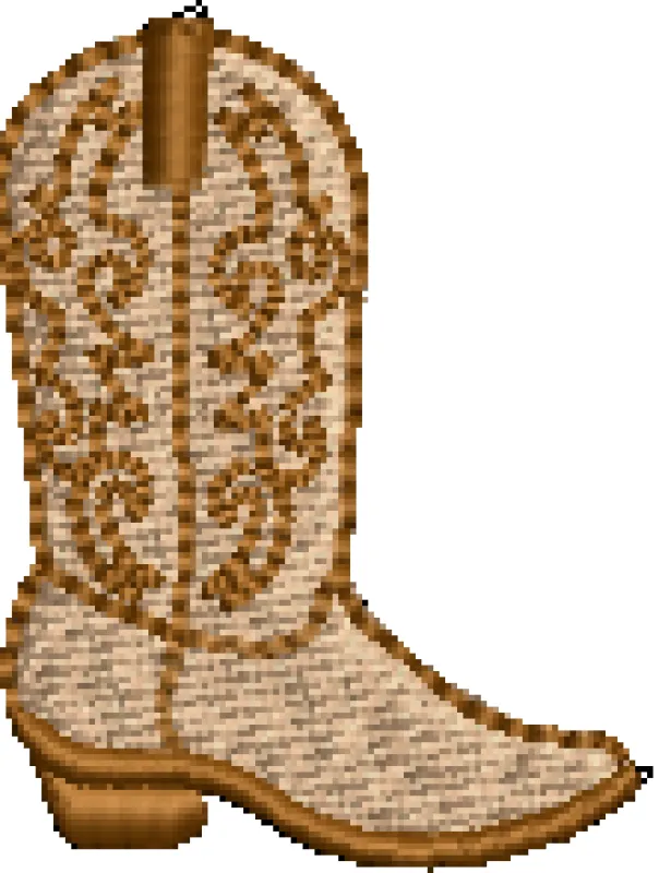 Cowboy Boot Brown Embroidered Icon sold by Abbode