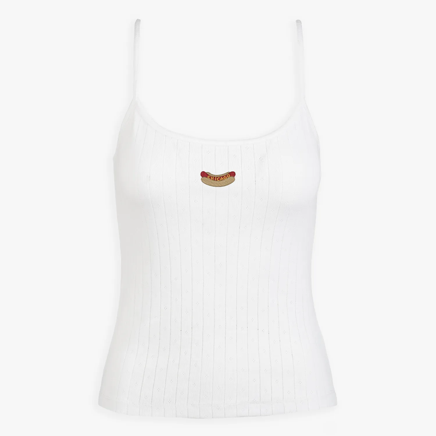 Chicago Icon Pointelle Tank Top sold by Abbode product image thumbnail 4