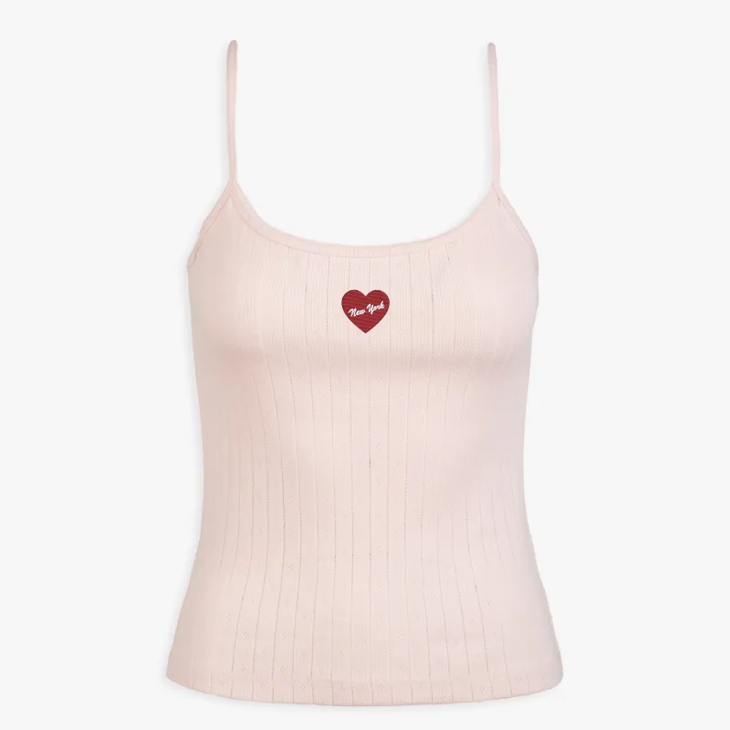 New York Icon Pointelle Tank Top made by Abbode