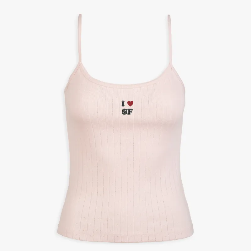 California Icon Pointelle Tank Top made by Abbode