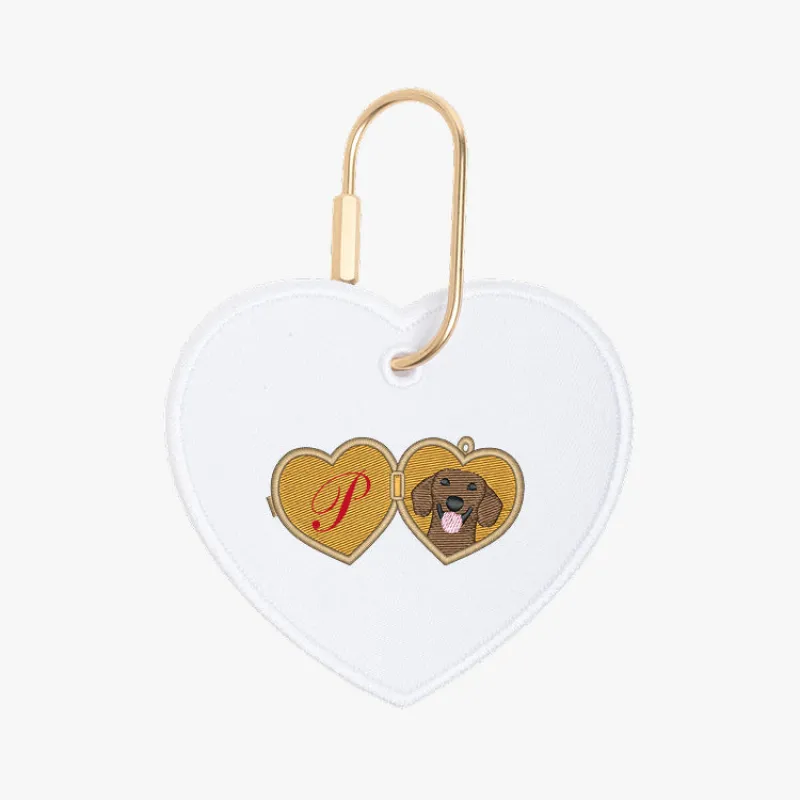 Dog Locket Heart Charm made by Abbode