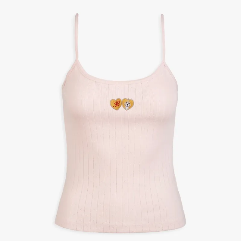 Dog Locket Pointelle Tank Top made by Abbode