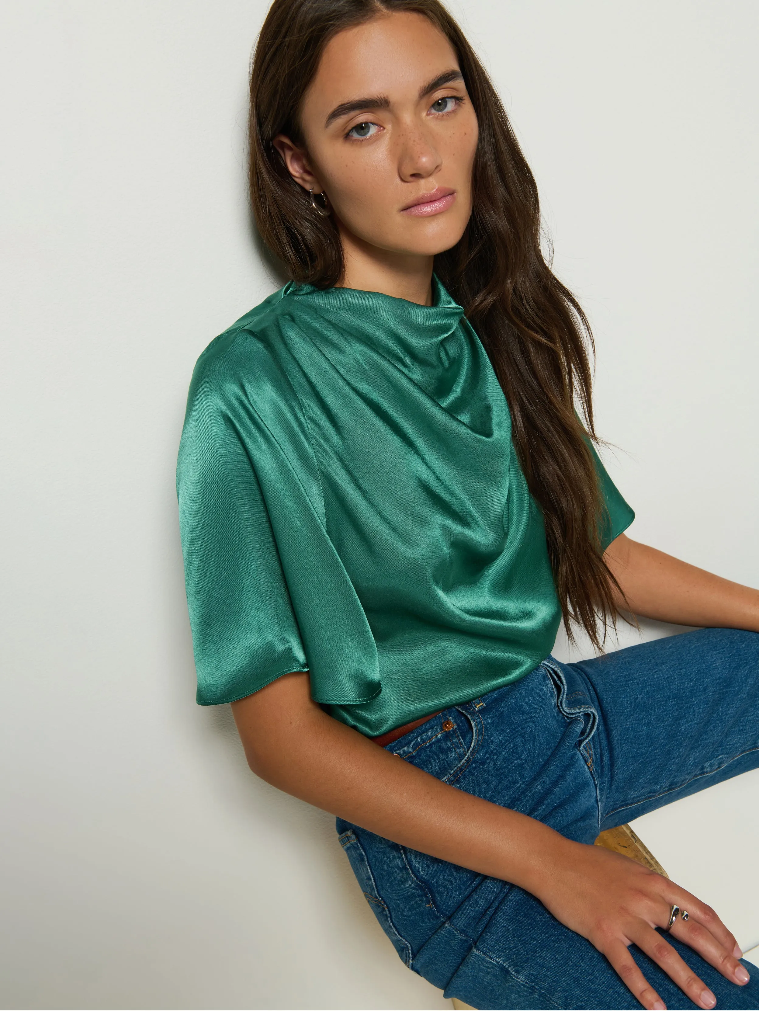 Karine Cowl Blouse sold by Nation Los Angeles product image thumbnail 3