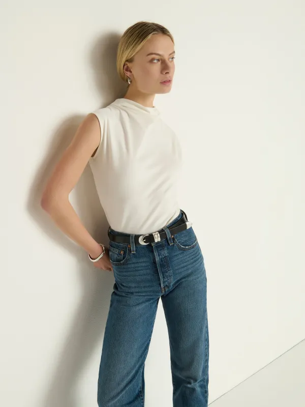 Lulu Mock Neck Top sold by Nation Los Angeles