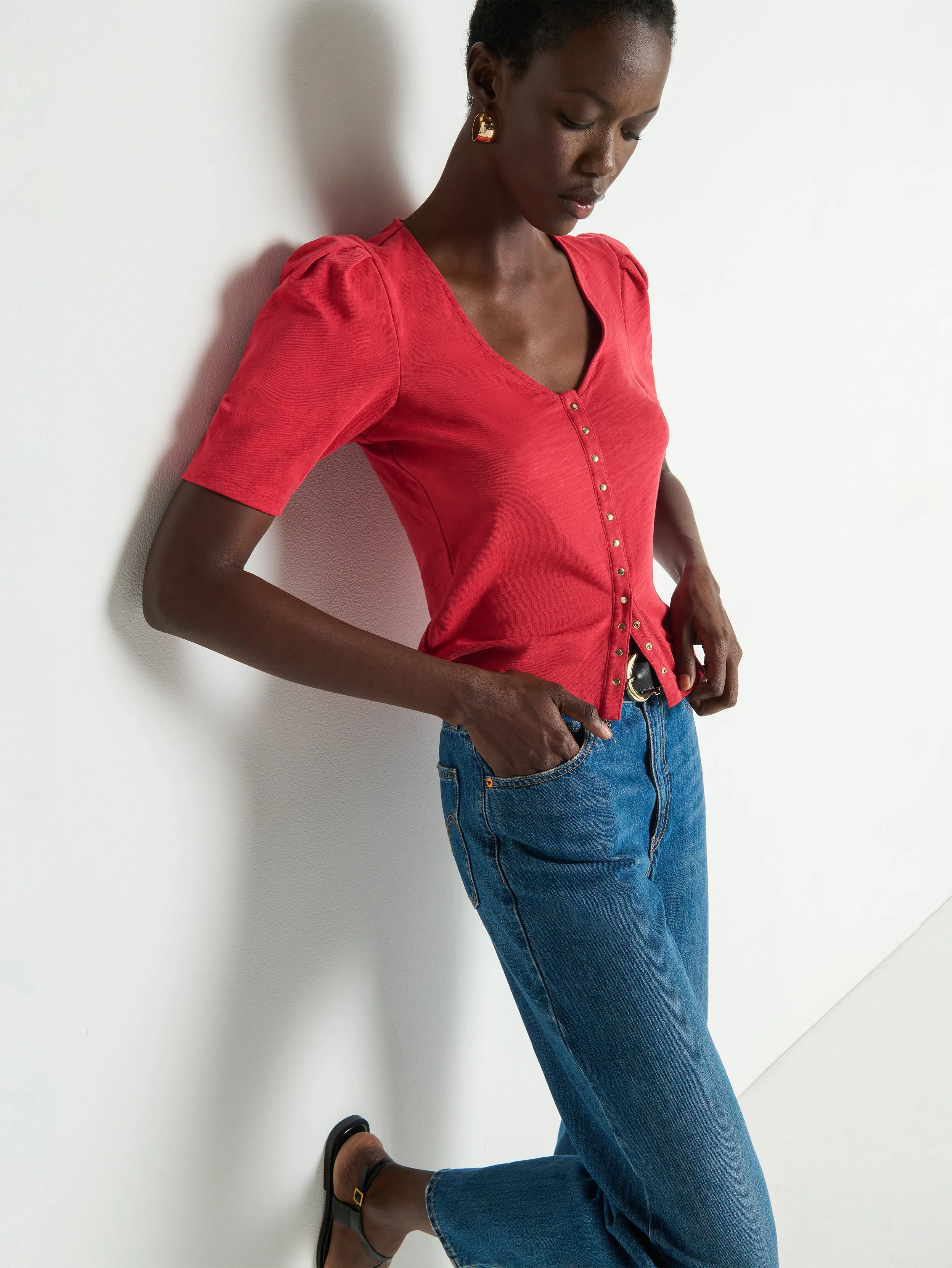 Jen Button Up Blouse sold by Nation Los Angeles product image thumbnail 3