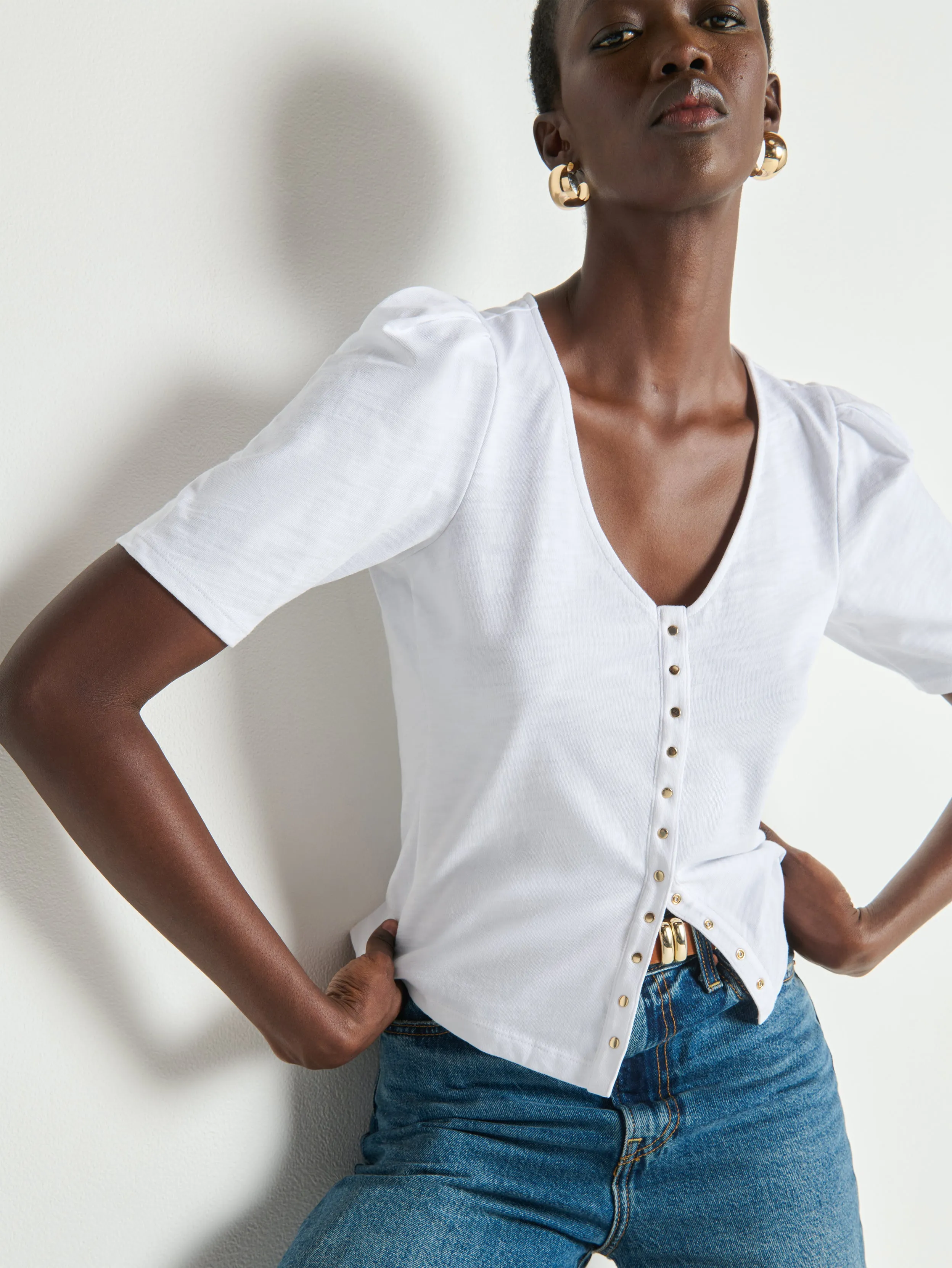 Jen Button Up Blouse sold by Nation Los Angeles product image thumbnail 3