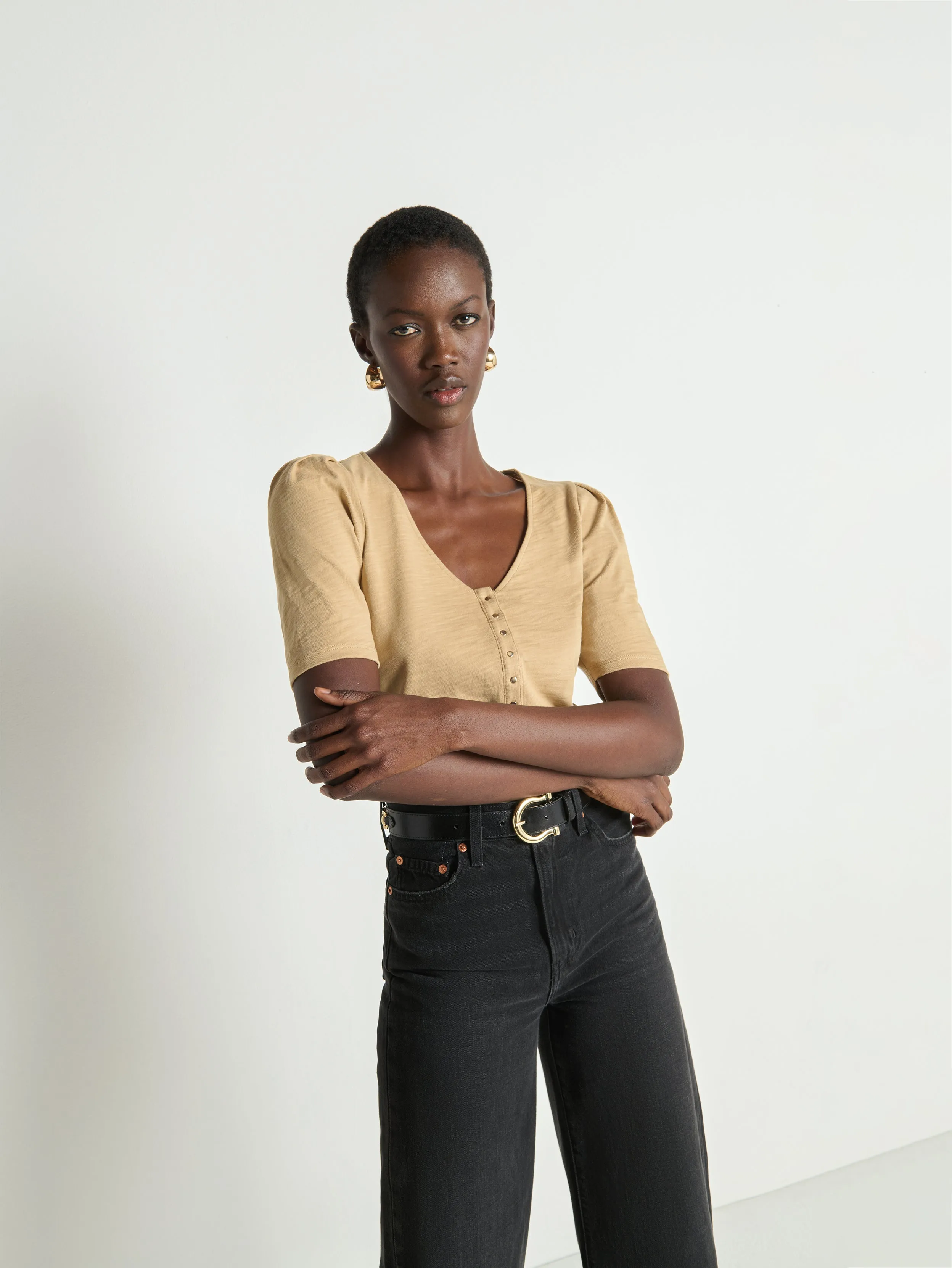 Jen Button Up Blouse sold by Nation Los Angeles product image thumbnail 2