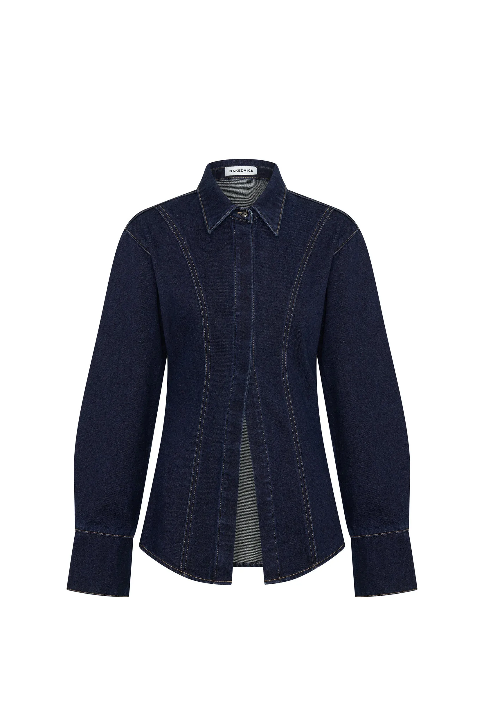 THE WATSON DARK INDIGO SHIRT sold by Nakedvice product image thumbnail 5