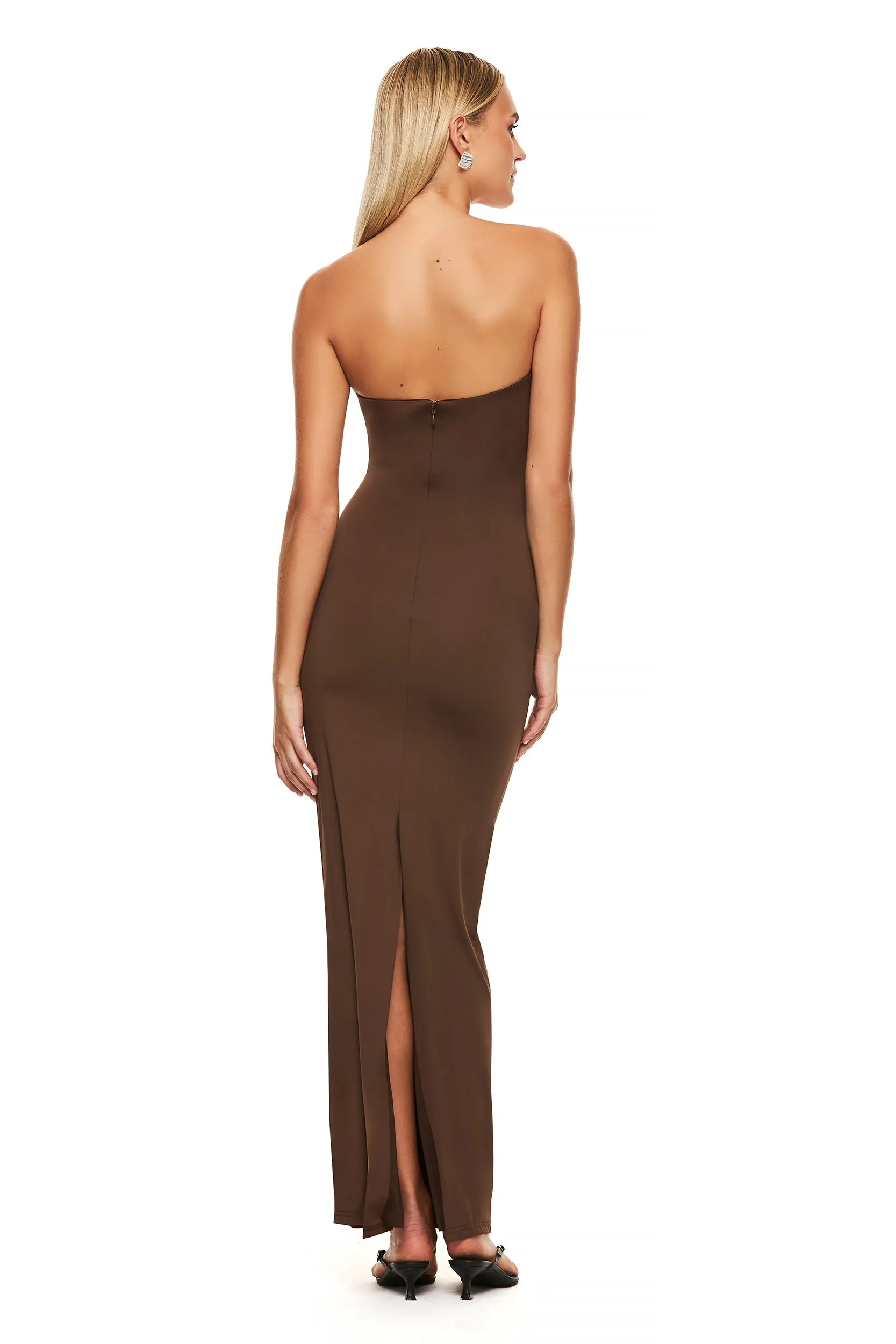 THE EVELYN CHOC DRESS sold by Nakedvice product image thumbnail 4