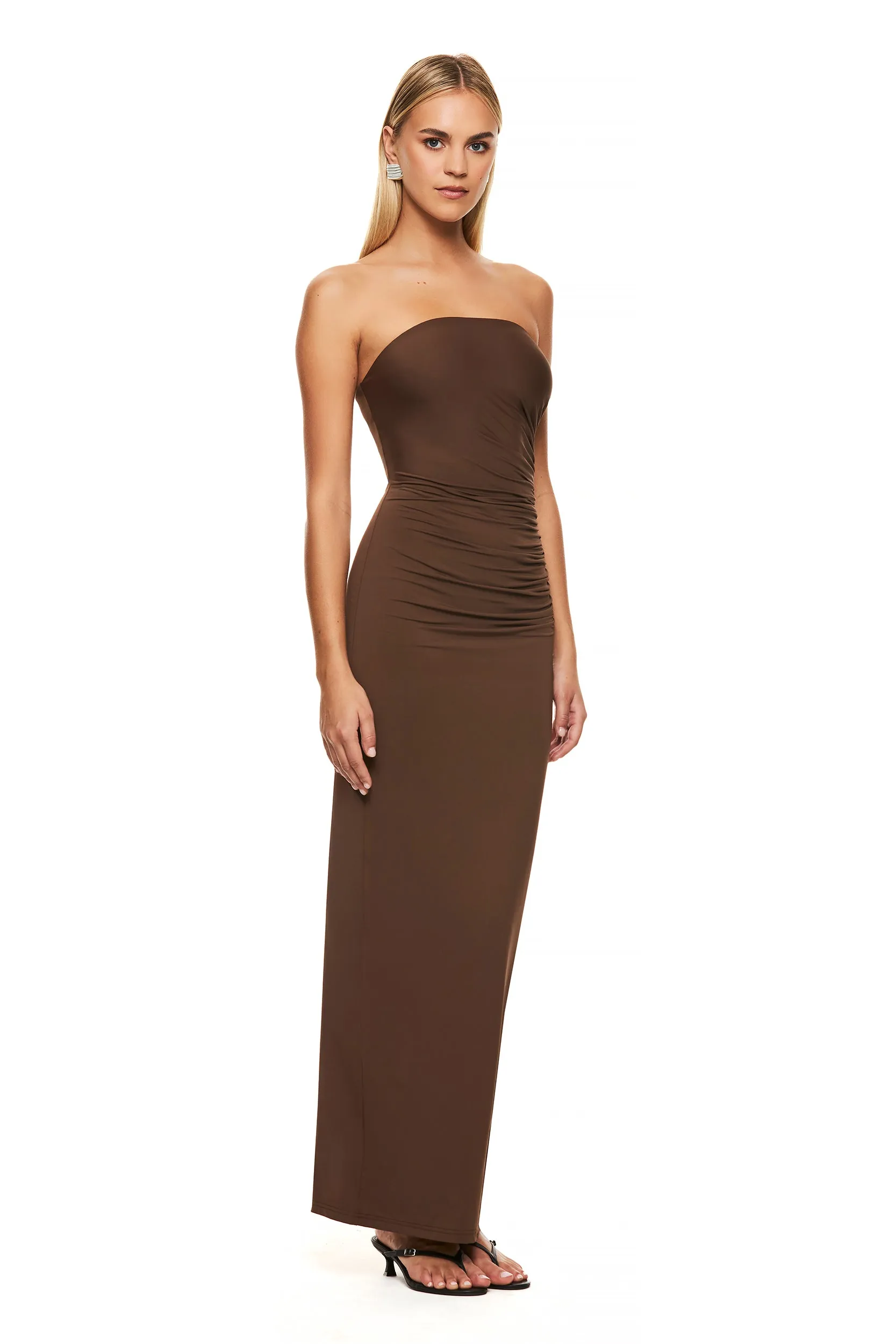 THE EVELYN CHOC DRESS sold by Nakedvice product image thumbnail 3