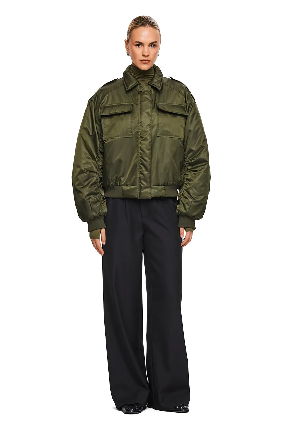 THE TEX KHAKI BOMBER JACKET sold by Nakedvice product image thumbnail 3