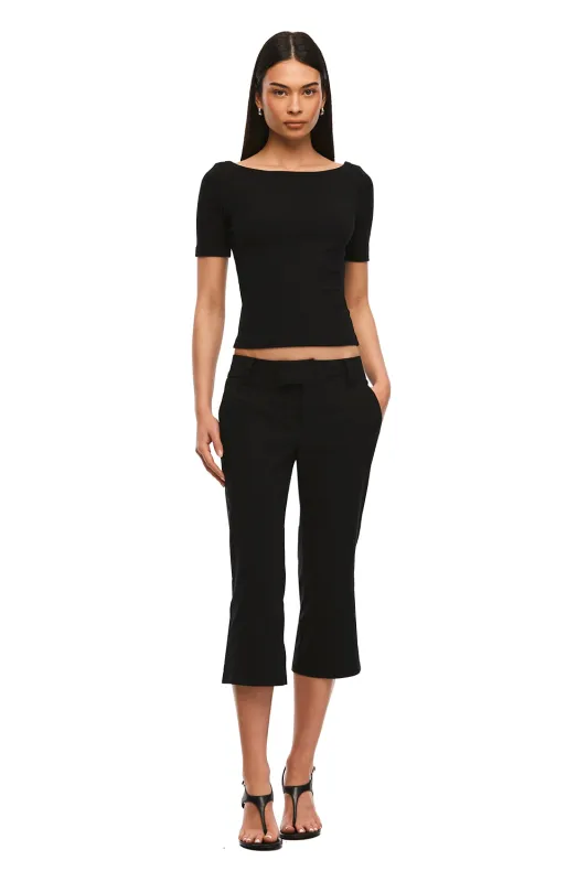 THE ZALI BLACK CAPRI PANT made by Nakedvice