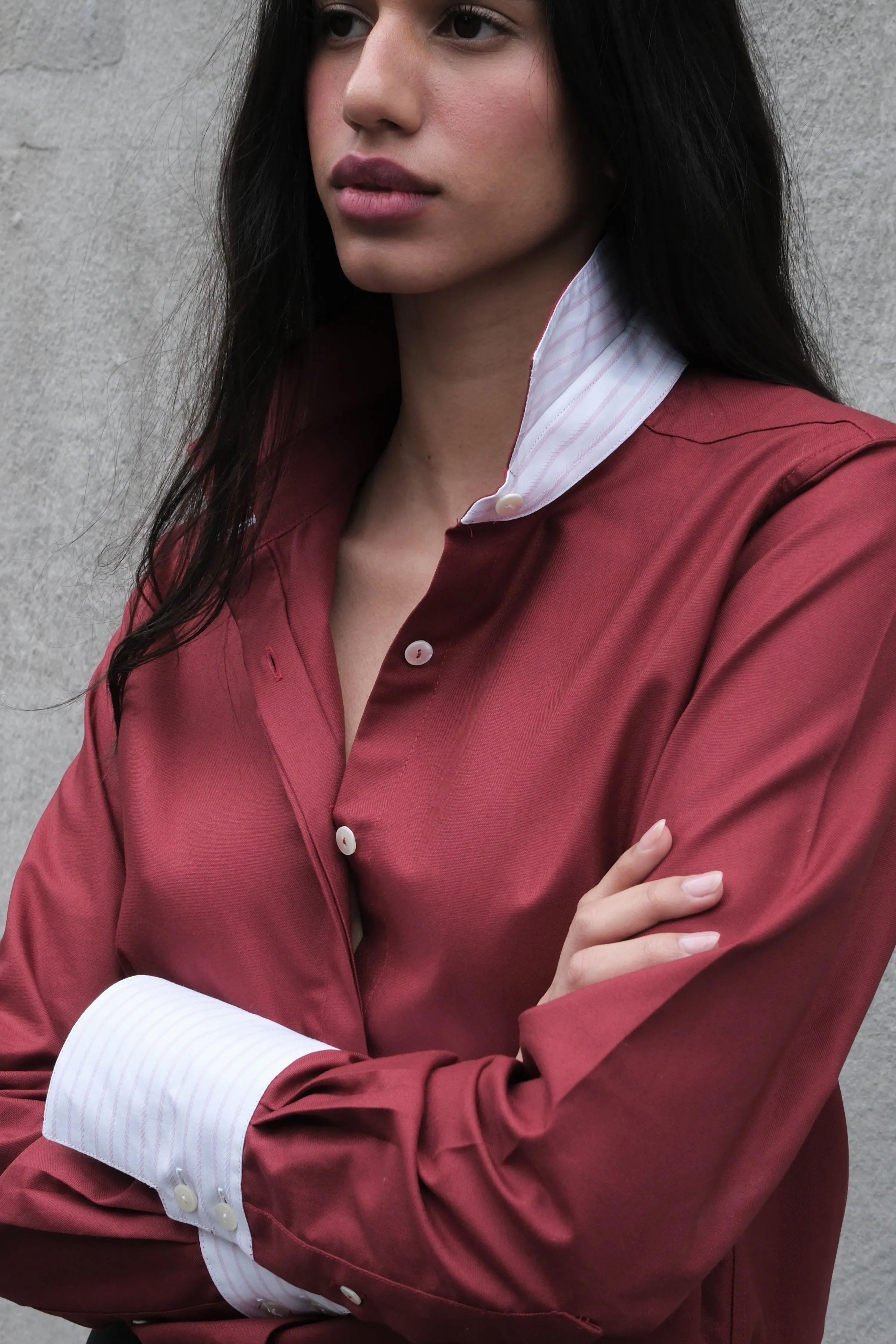 KARLA SLIM BUTTON-DOWN IN OXFORD COTTON sold by Chava Studio product image thumbnail 3