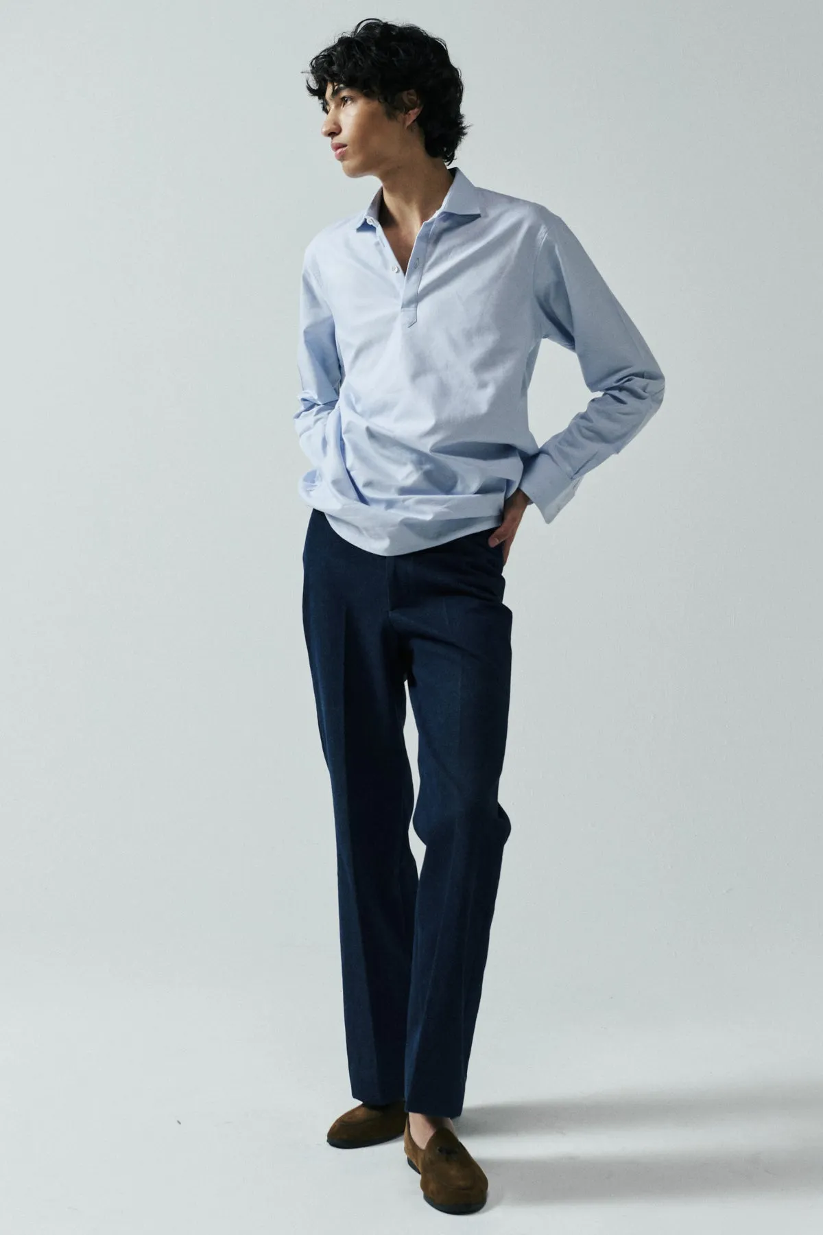 PULLOVER POLO SHIRT IN OXFORD COTTON sold by Chava Studio