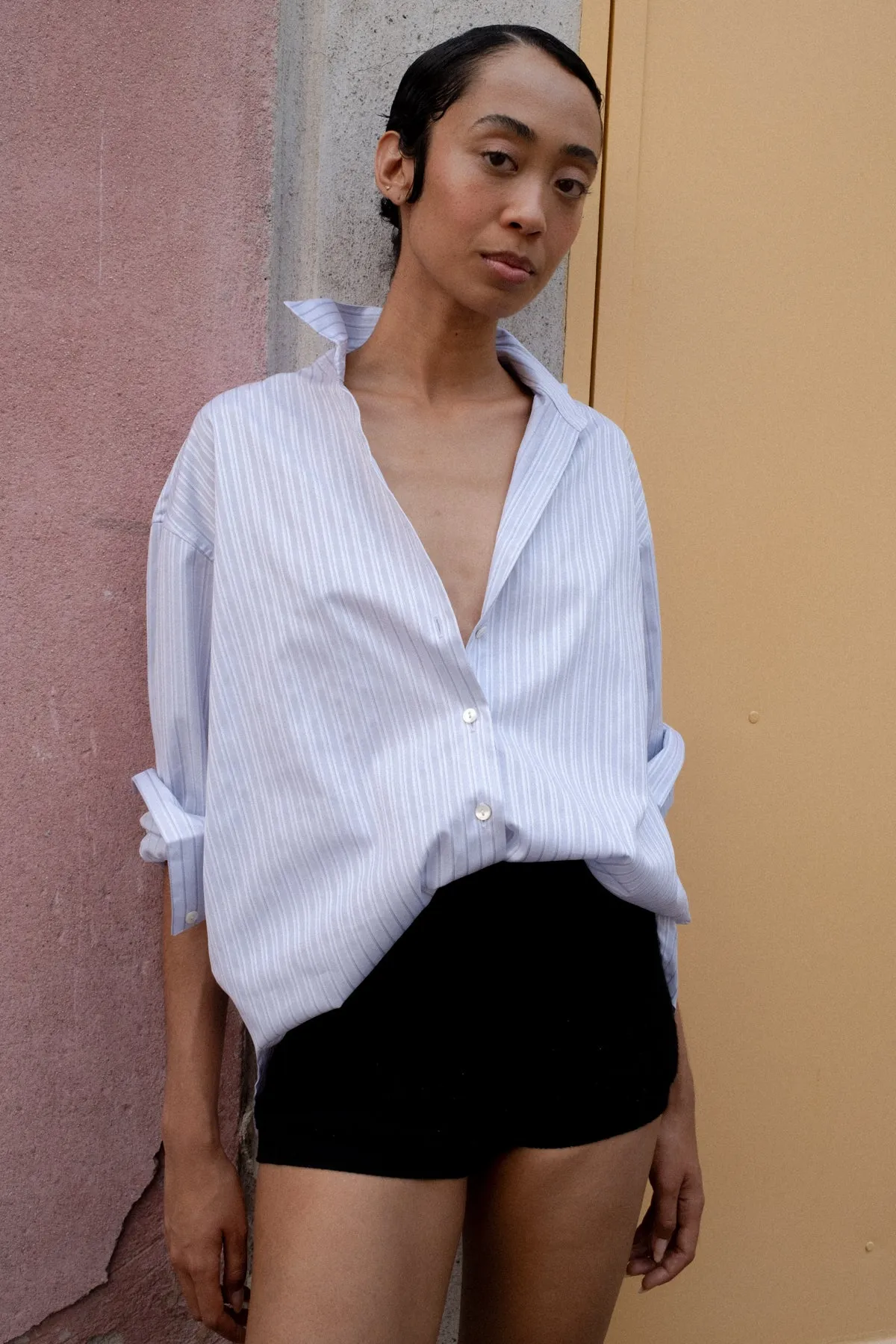 KNIT TAP SHORT IN BLACK RECYCLED COTTON sold by Chava Studio product image thumbnail 4