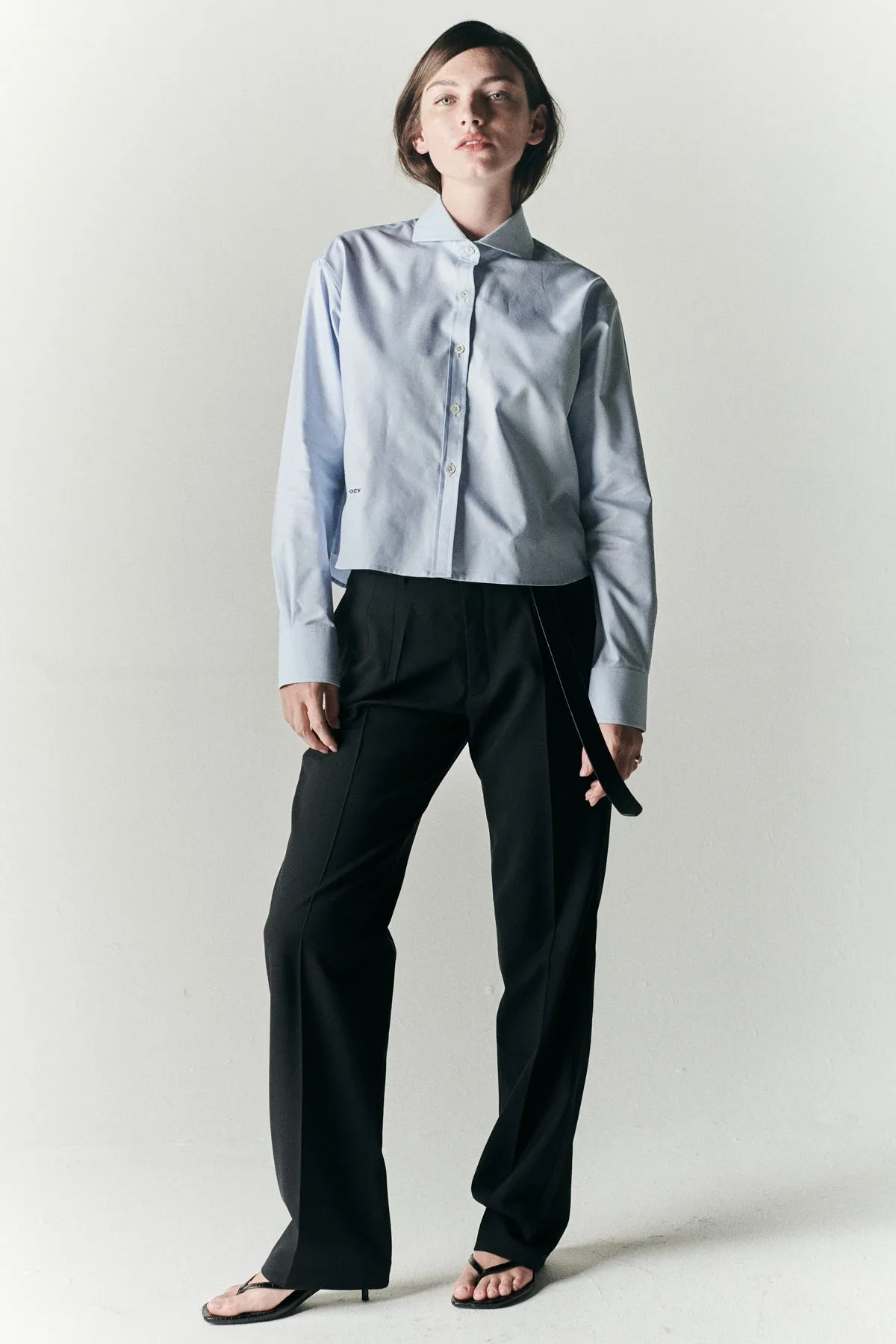 CROPPED ELEGANT OXFORD SHIRT sold by Chava Studio product image thumbnail 2