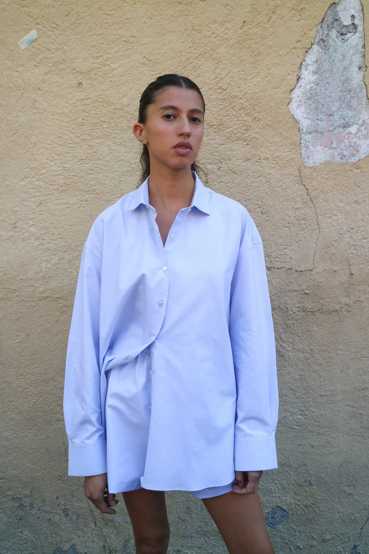 INES OVERSIZED SHIRT IN OXFORD COTTON sold by Chava Studio product image thumbnail 3