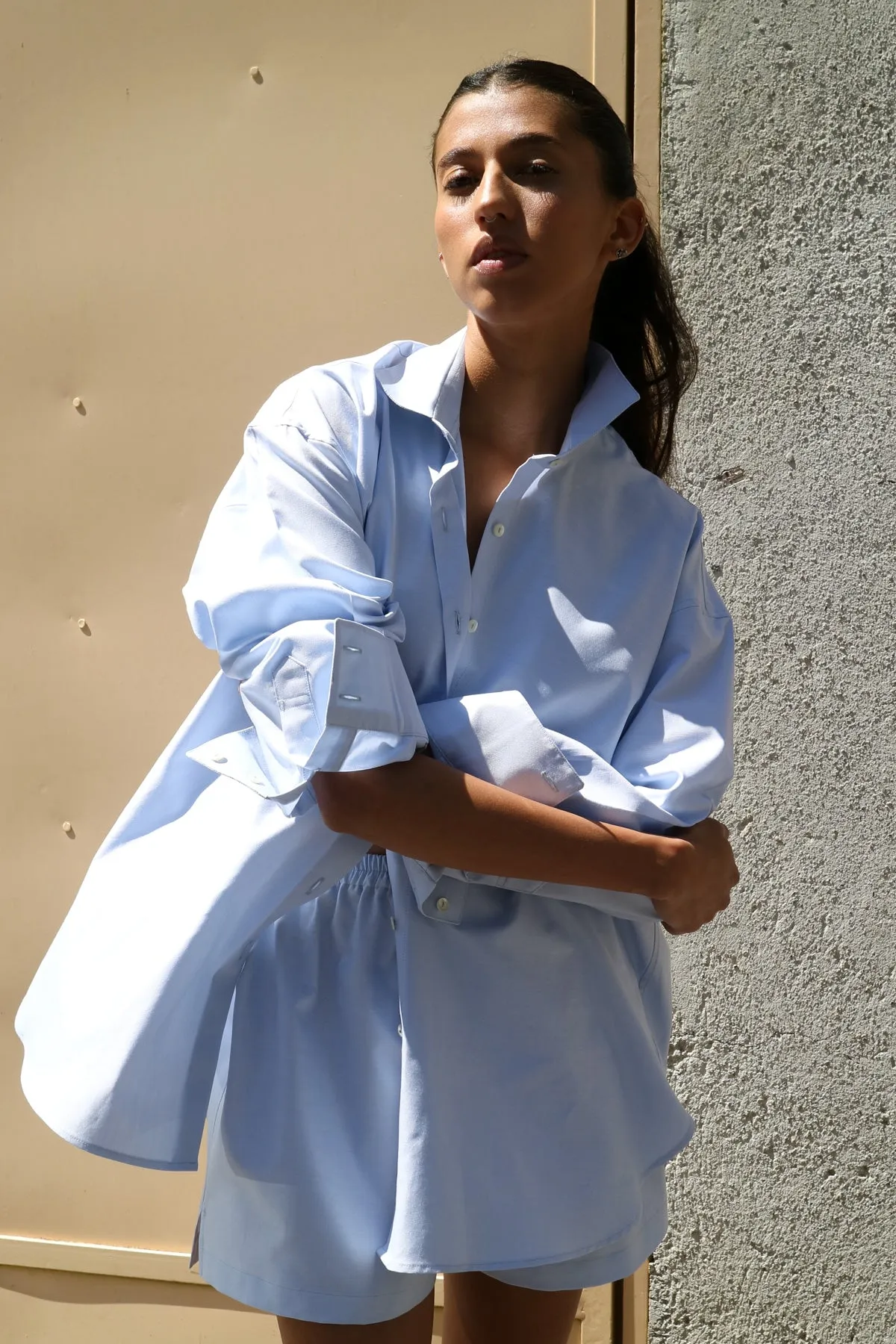 INES OVERSIZED SHIRT IN OXFORD COTTON sold by Chava Studio product image thumbnail 2