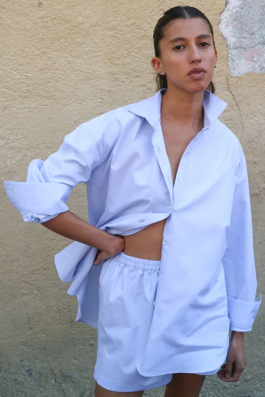 INES OVERSIZED SHIRT IN OXFORD COTTON sold by Chava Studio