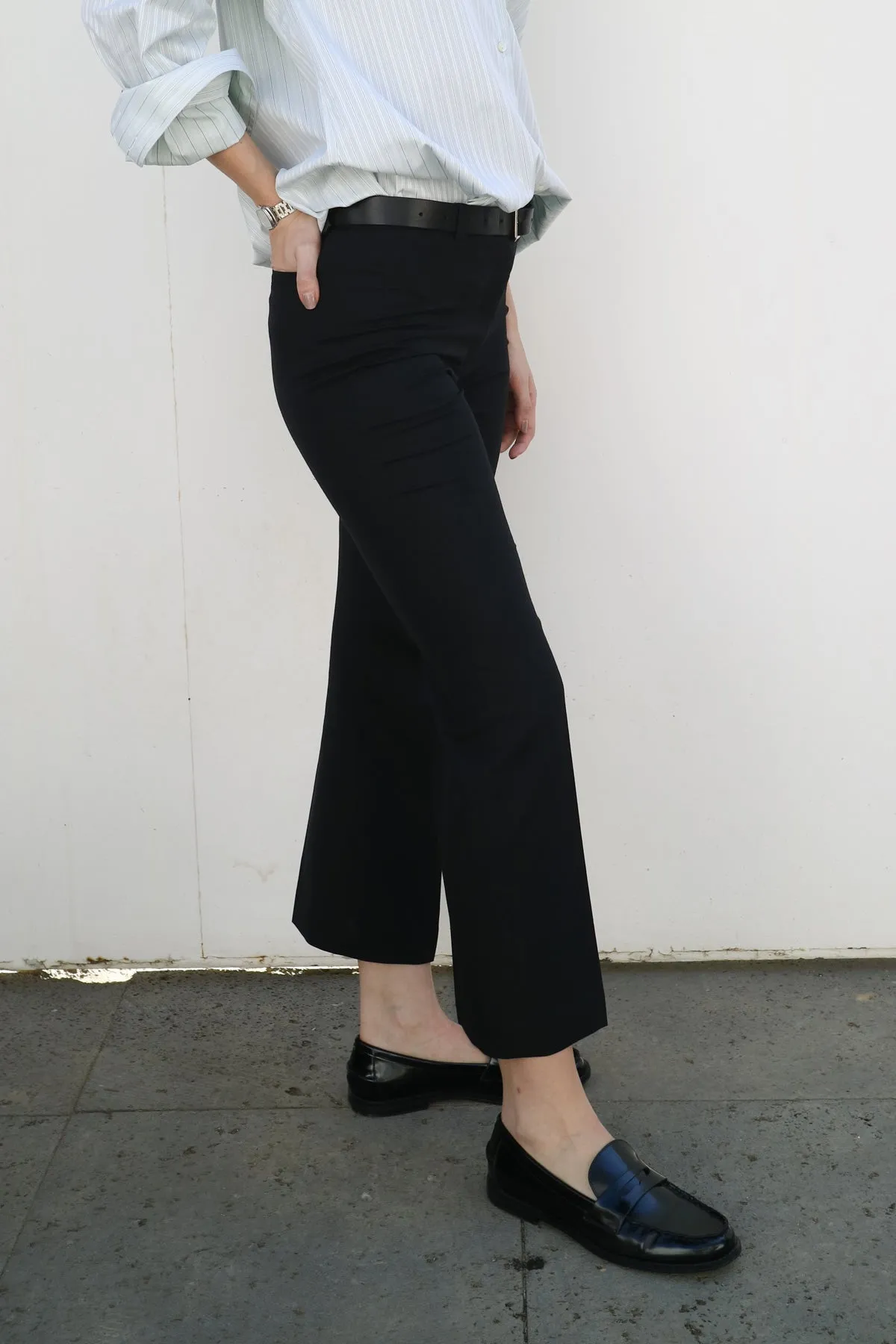 CROPPED TROUSER IN LIGHTWEIGHT WOOL sold by Chava Studio product image thumbnail 3