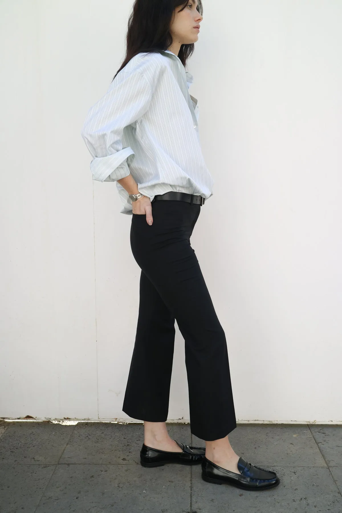 CROPPED TROUSER IN LIGHTWEIGHT WOOL sold by Chava Studio product image thumbnail 2